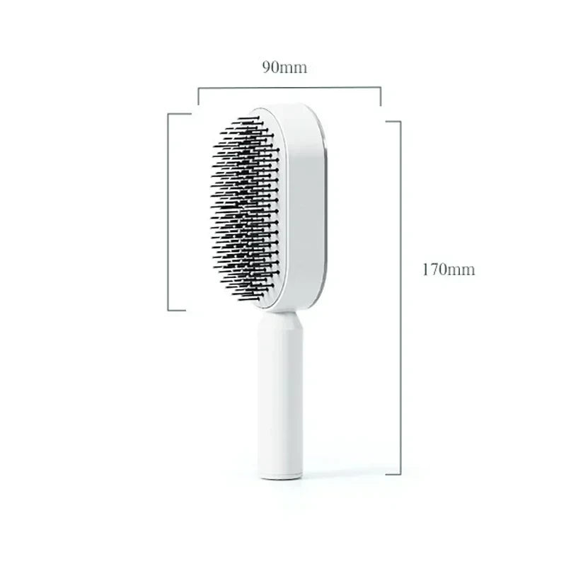 One-Click Self-Cleaning Hairbrush