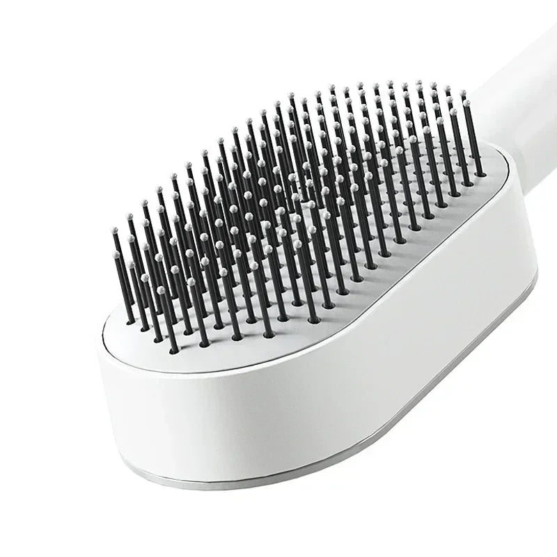 One-Click Self-Cleaning Hairbrush