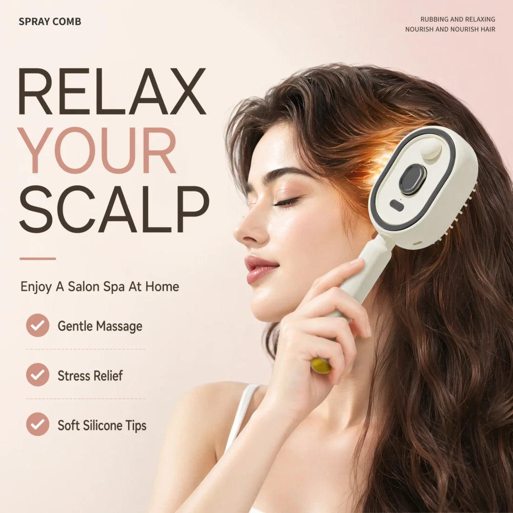 Self Cleaning Mist Hair Brush