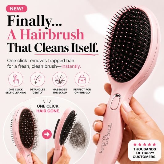 ⭐️⭐️⭐️⭐️⭐️ The Hair-Be Gone™ Self-Cleaning Brush | One-Click Hair Removal Detangling Brush