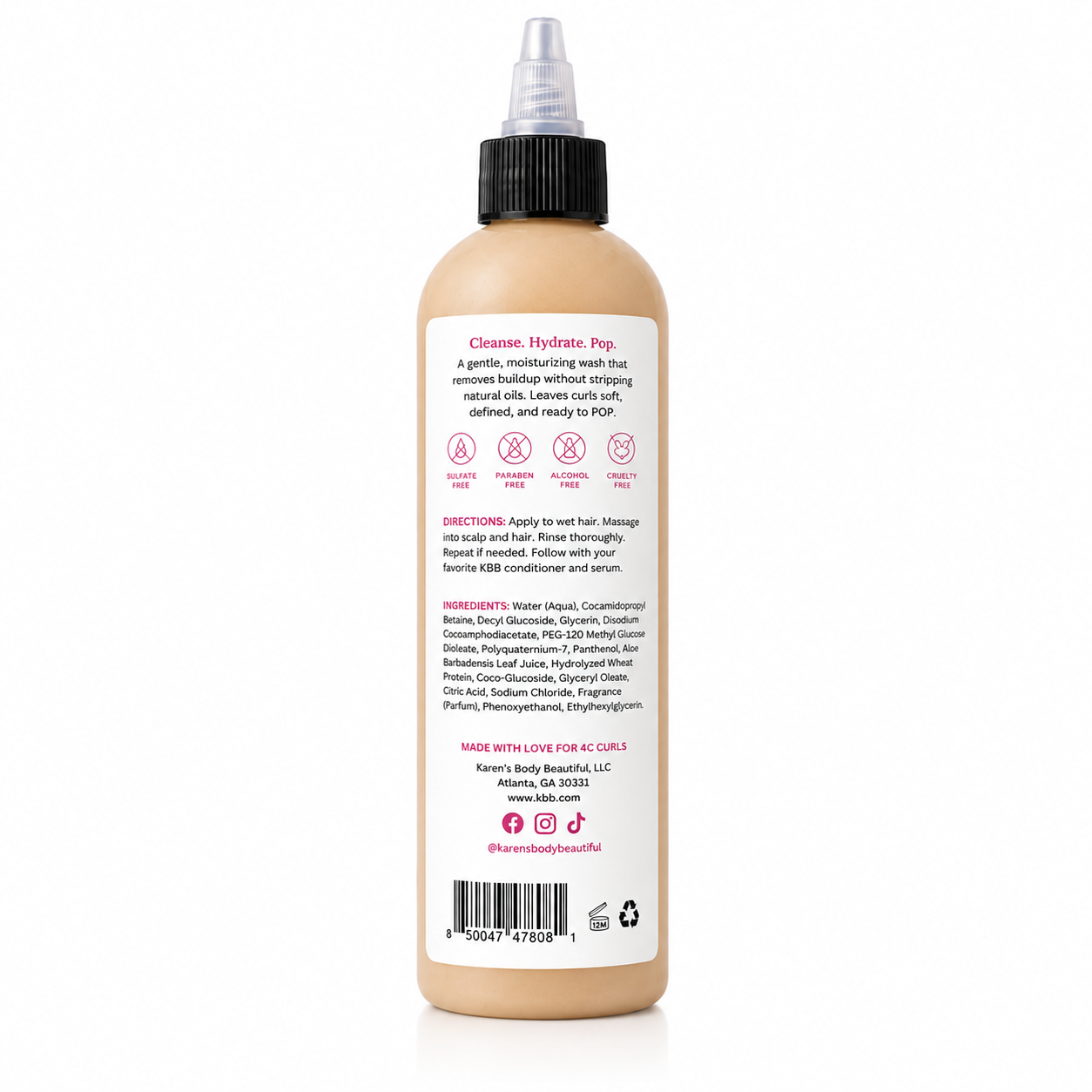 Wash ‘n Go Curl Pop Definer for 4C / Kinky Hair- 8.5 oz.