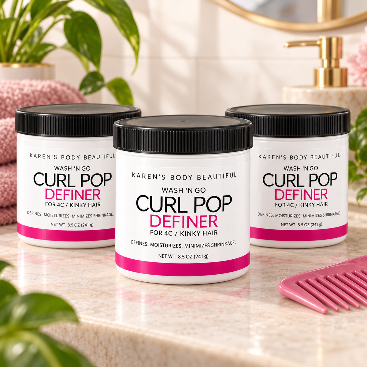 Wash ‘n Go Curl Pop Definer for 4C / Kinky Hair- 8 oz