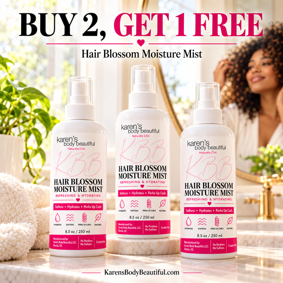 Hair Blossom Moisture Mist, 8 oz