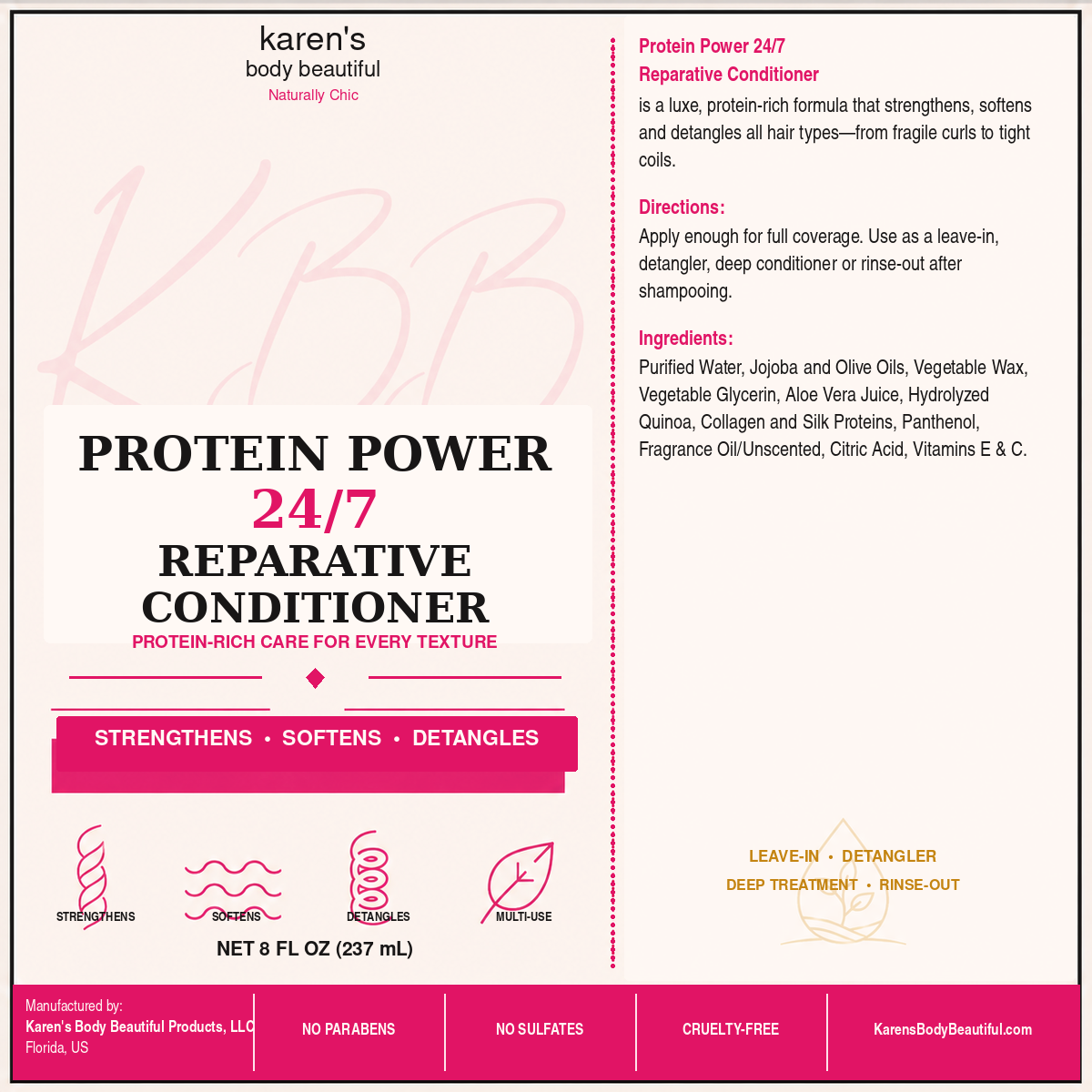 Protein Power 24/7 Reparative Conditioner, 8 oz.